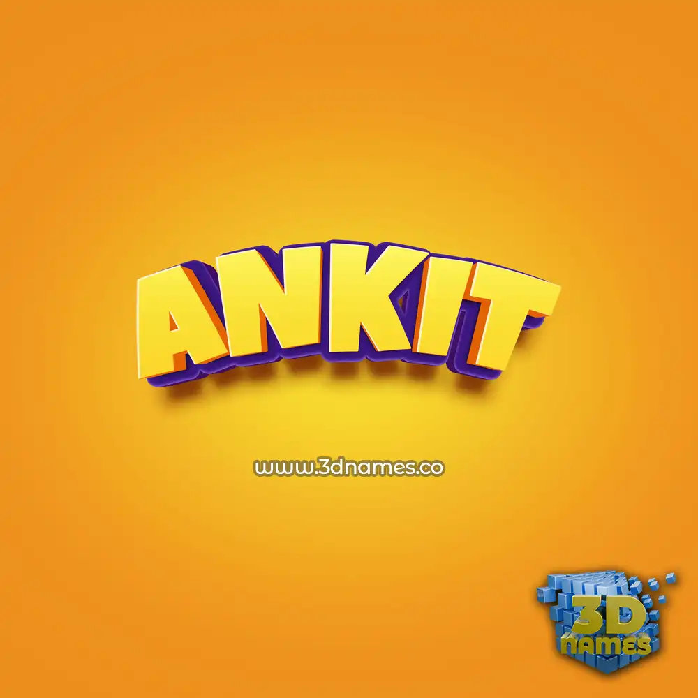 ankit in Orange Toon style - 3D name wallpaper