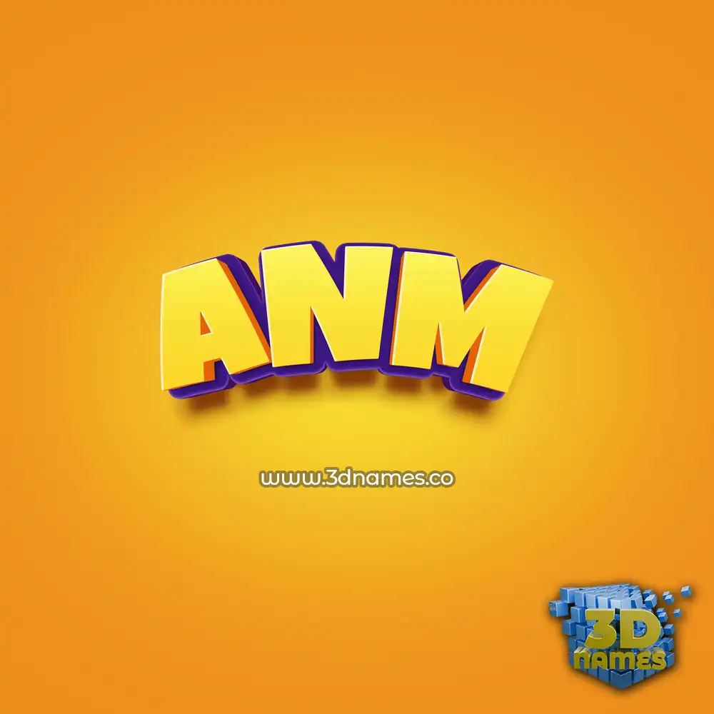 anm in Orange Toon style - 3D name wallpaper