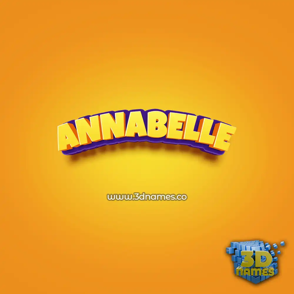 annabelle in Orange Toon style - 3D name wallpaper