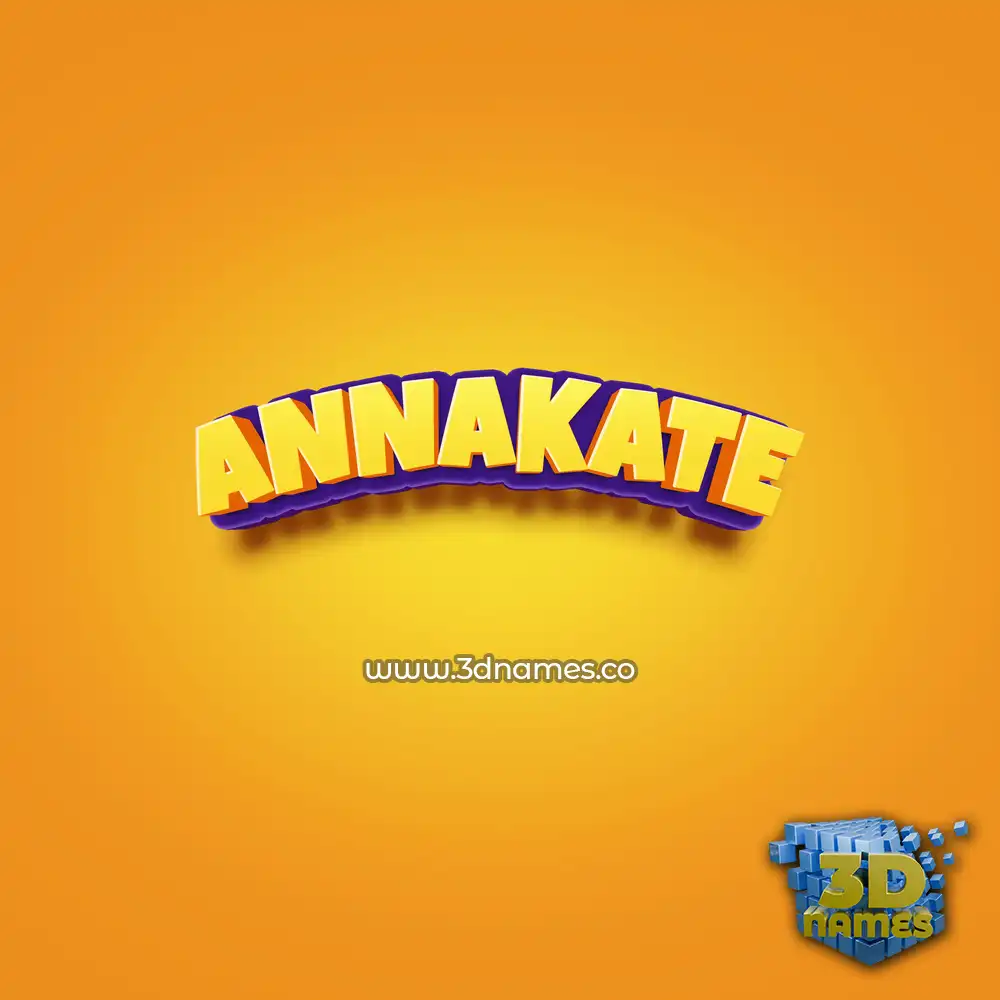 annakate in Orange Toon style - 3D name wallpaper