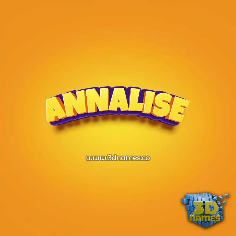 annalise in Orange Toon style - 3D name wallpaper