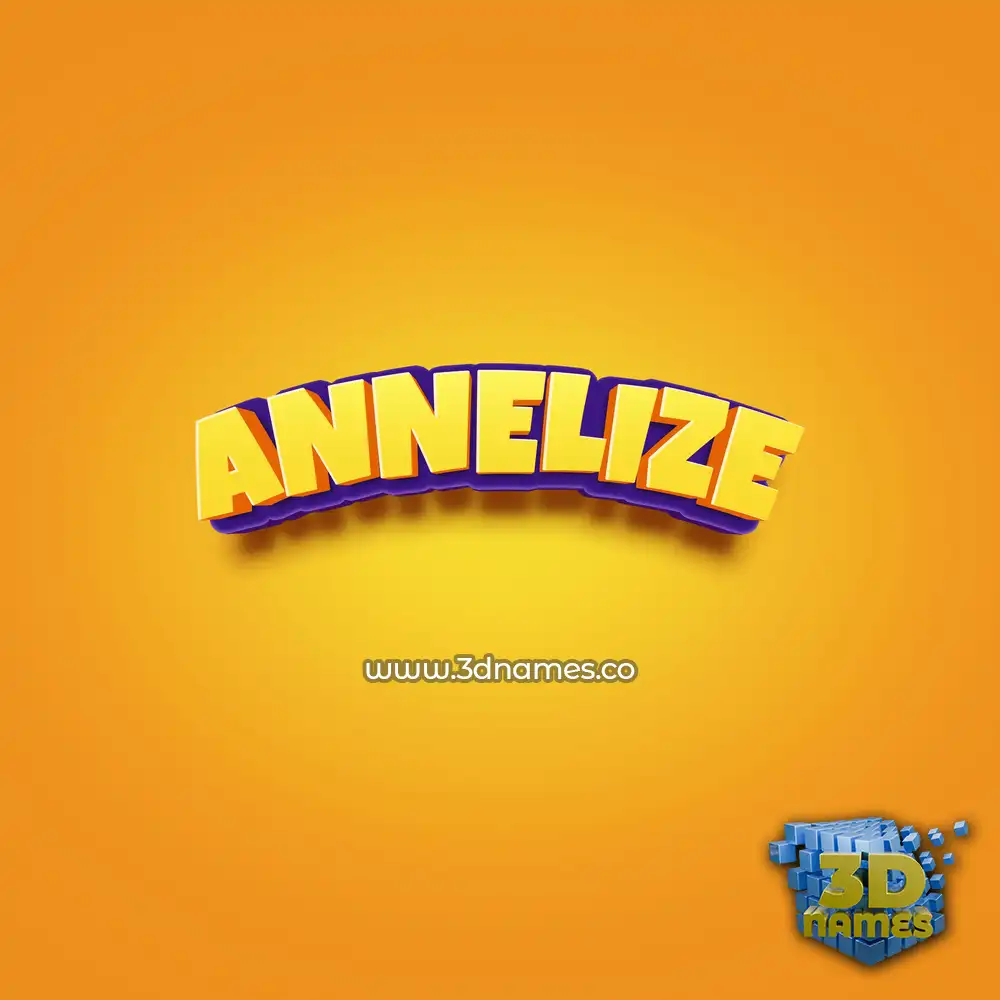 annelize in Orange Toon style - 3D name wallpaper