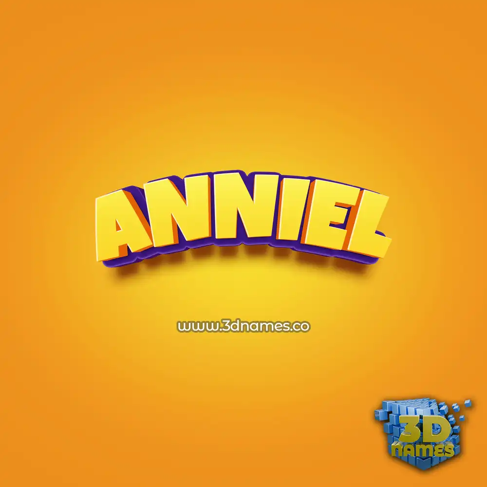 anniel in Orange Toon style - 3D name wallpaper