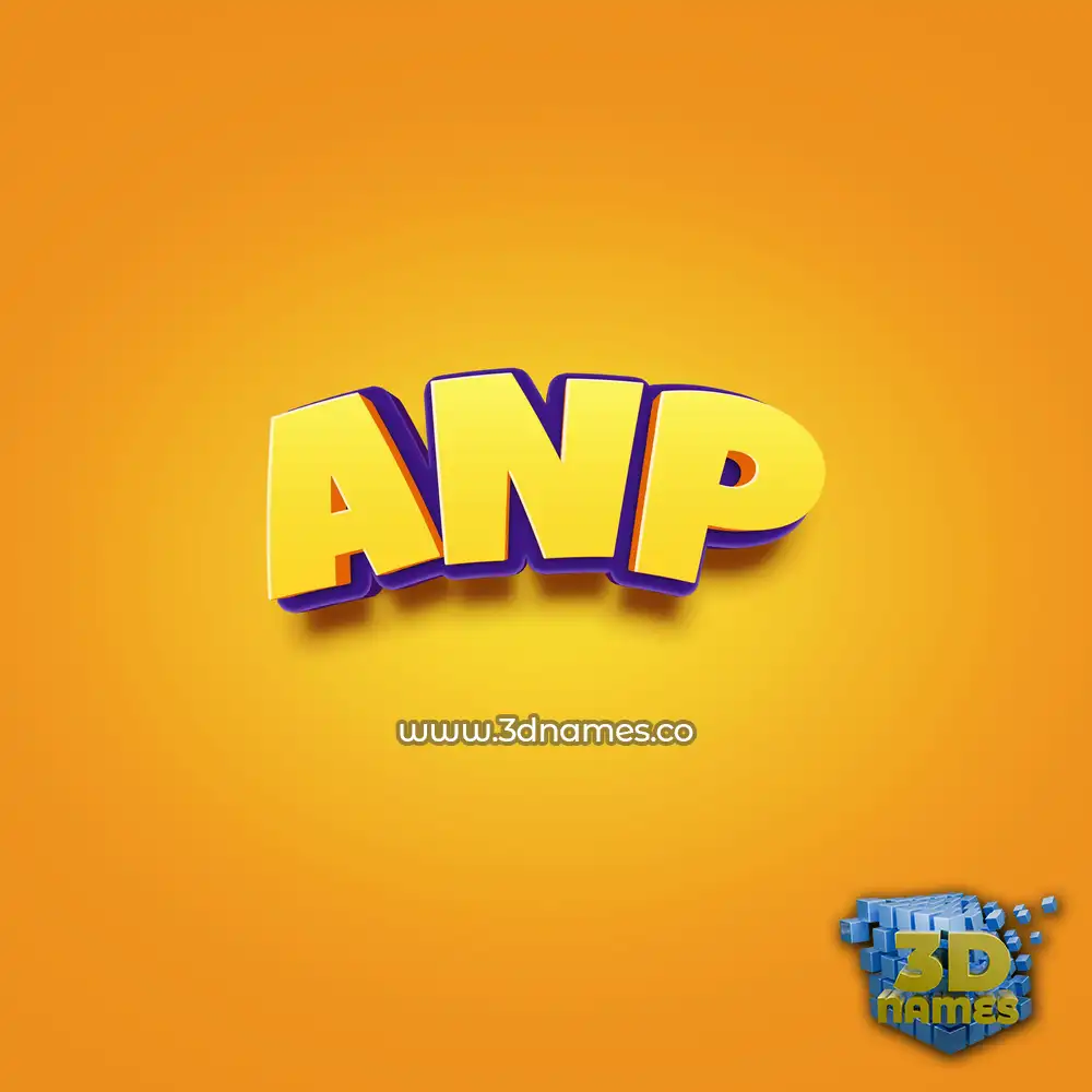 anp in Orange Toon style - 3D name wallpaper