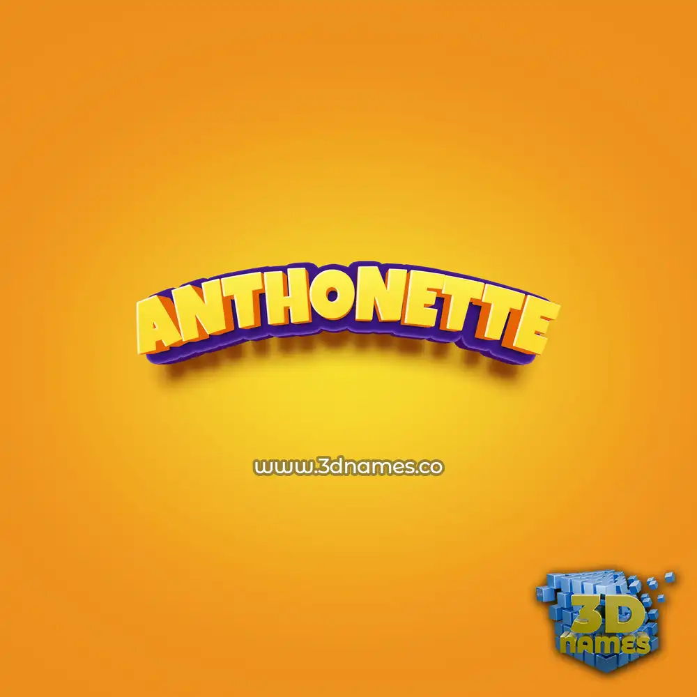 anthonette in Orange Toon style - 3D name wallpaper