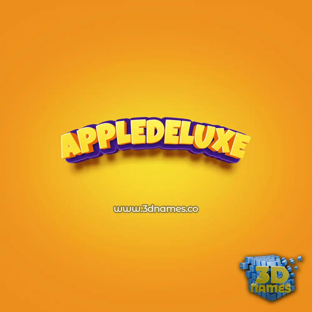appledeluxe in Orange Toon style - 3D name wallpaper