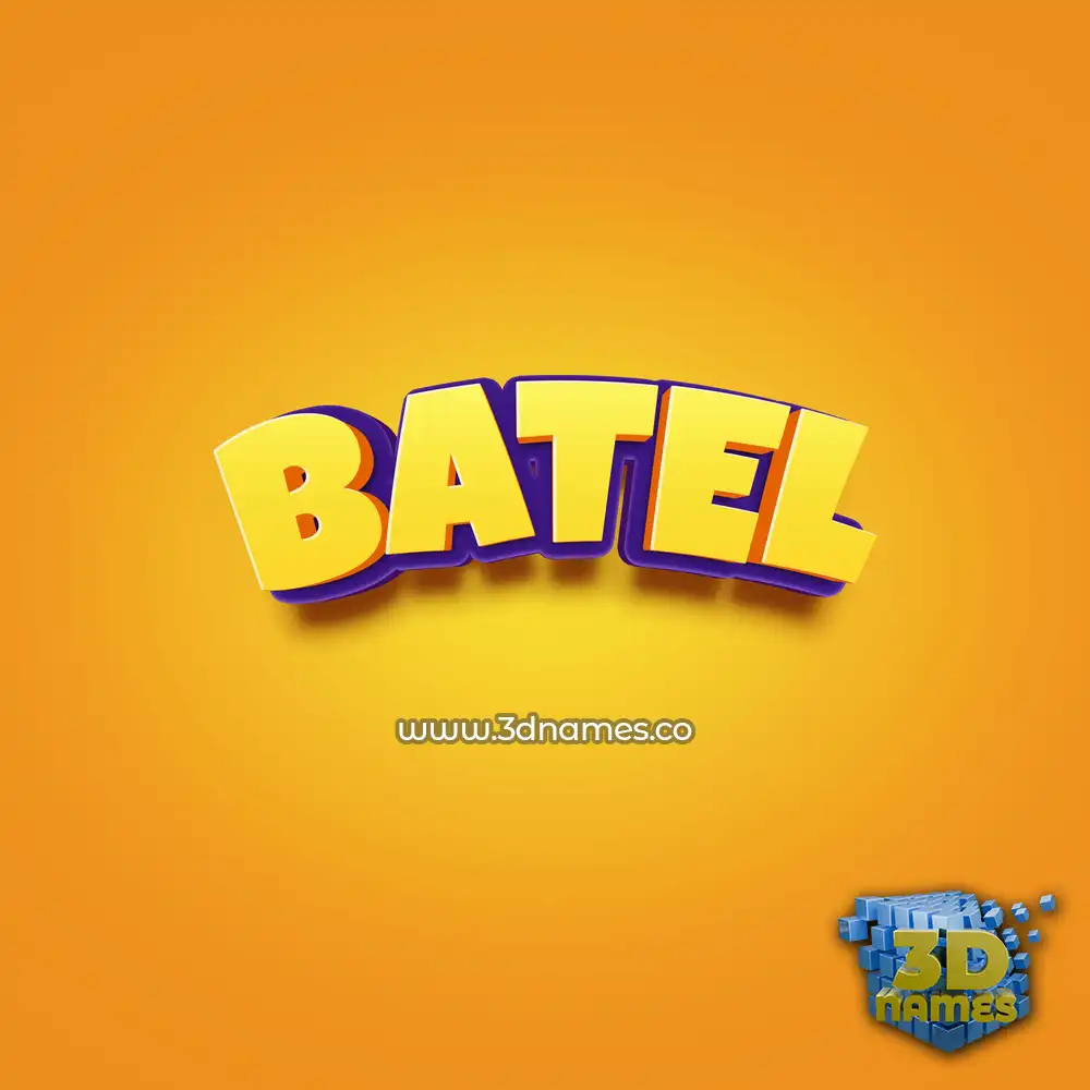 batel in Orange Toon style - 3D name wallpaper