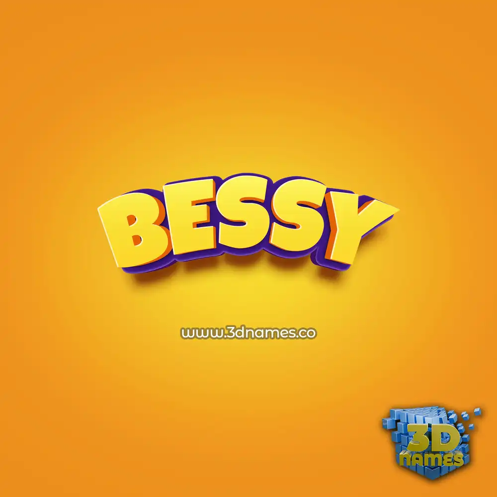 bessy in Orange Toon style - 3D name wallpaper