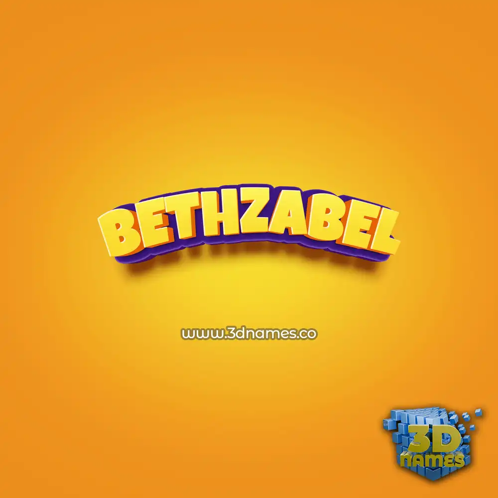 bethzabel in Orange Toon style - 3D name wallpaper