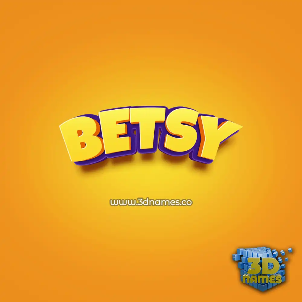 betsy in Orange Toon style - 3D name wallpaper