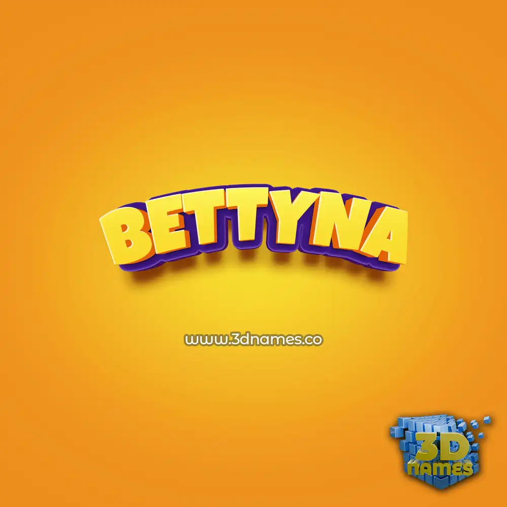 bettyna in Orange Toon style - 3D name wallpaper