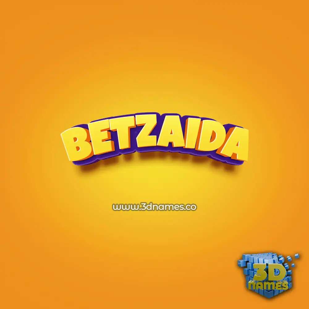 betzaida in Orange Toon style - 3D name wallpaper