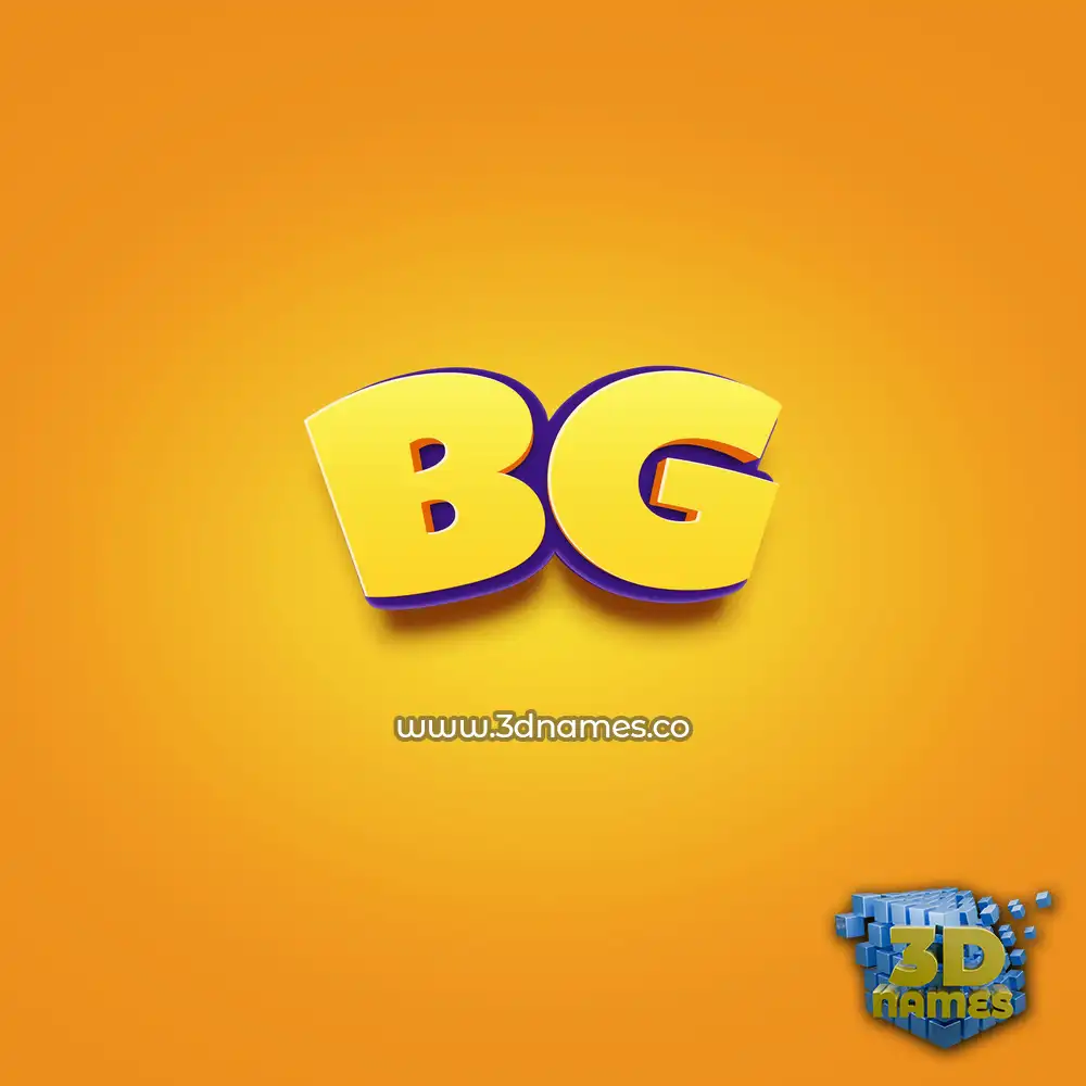 bg in Orange Toon style - 3D name wallpaper