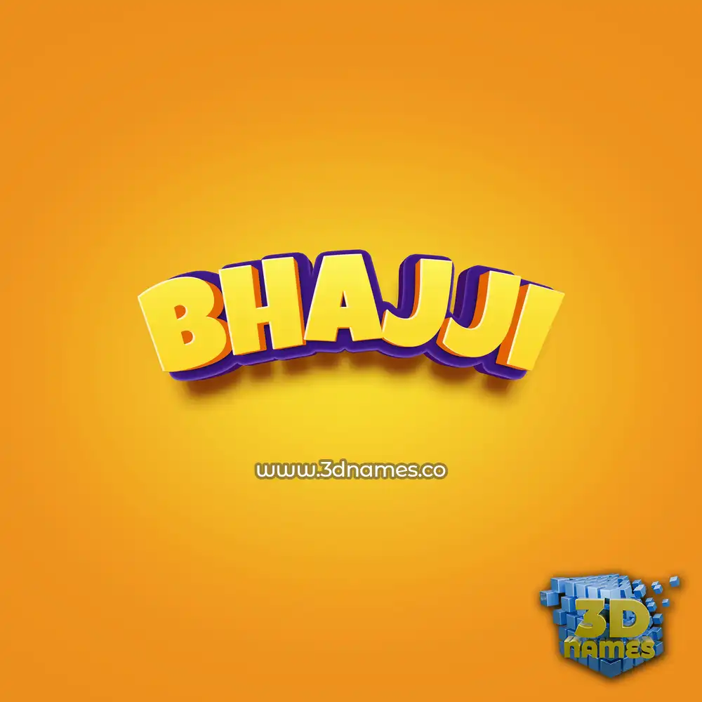 bhajji in Orange Toon style - 3D name wallpaper
