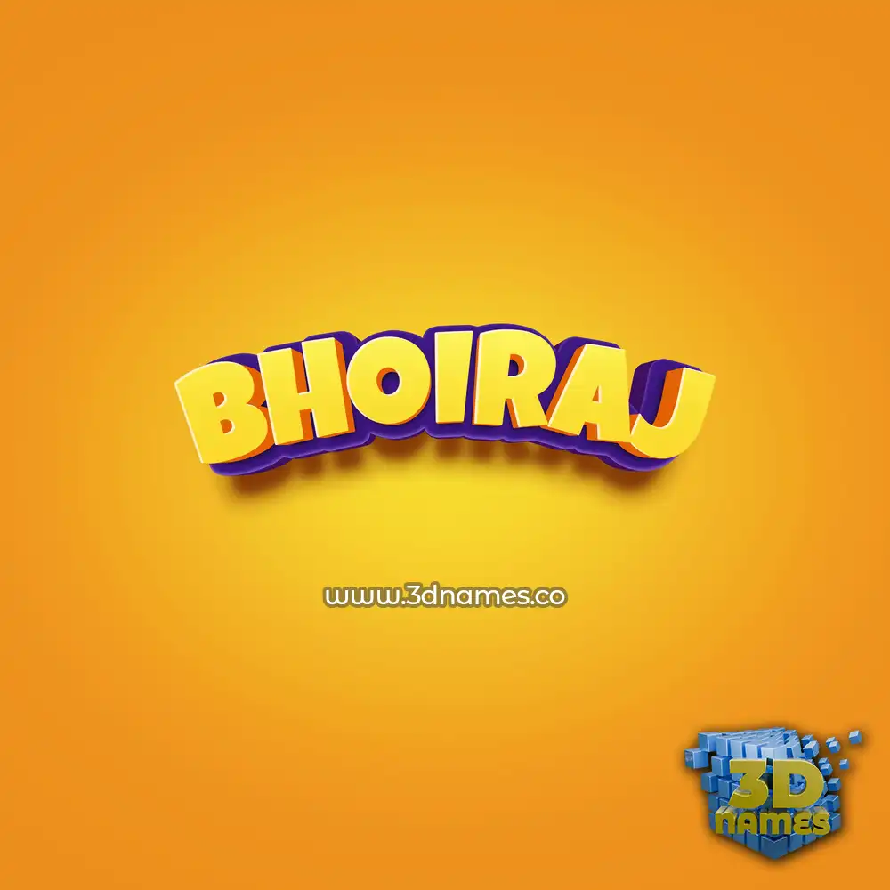 bhoiraj in Orange Toon style - 3D name wallpaper