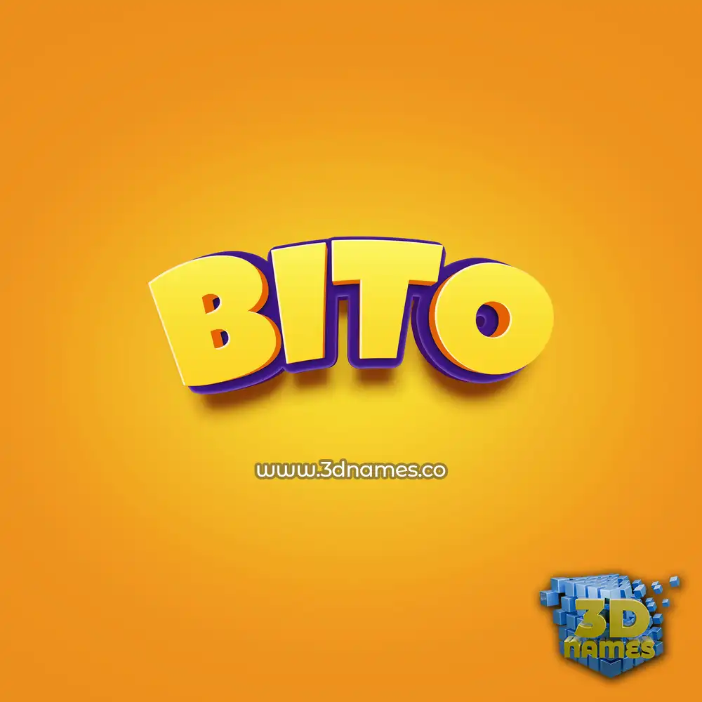 bito in Orange Toon style - 3D name wallpaper