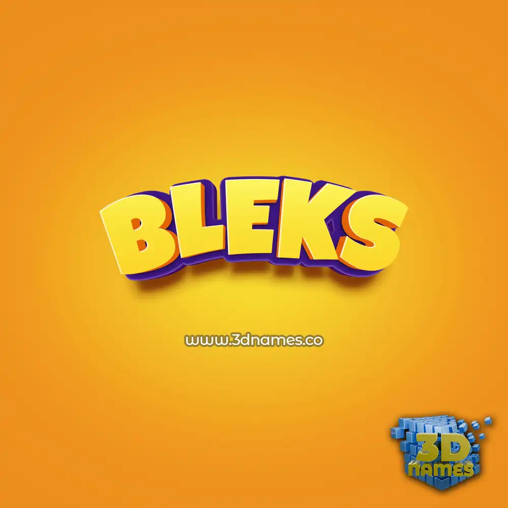 bleks in Orange Toon style - 3D name wallpaper