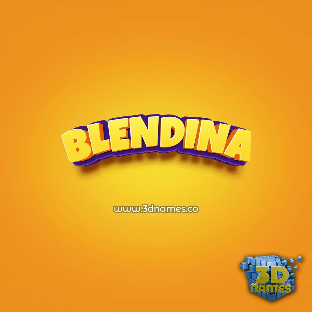 blendina in Orange Toon style - 3D name wallpaper