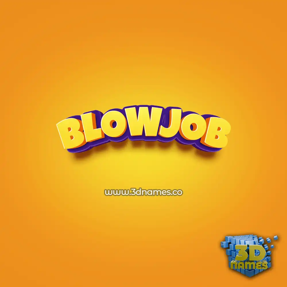 blowjob in Orange Toon style - 3D name wallpaper