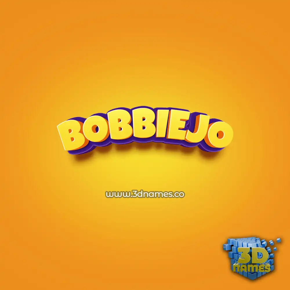 bobbiejo in Orange Toon style - 3D name wallpaper