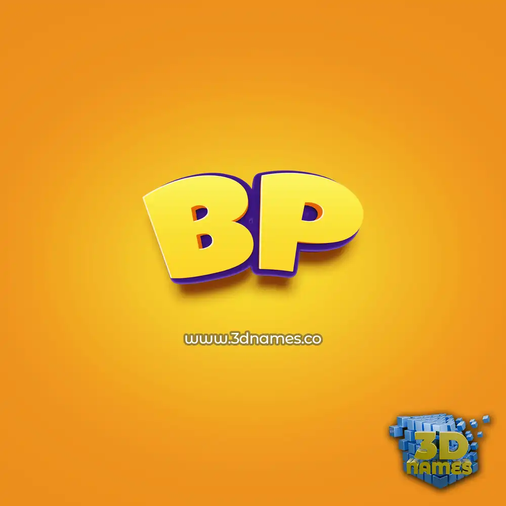 bp in Orange Toon style - 3D name wallpaper