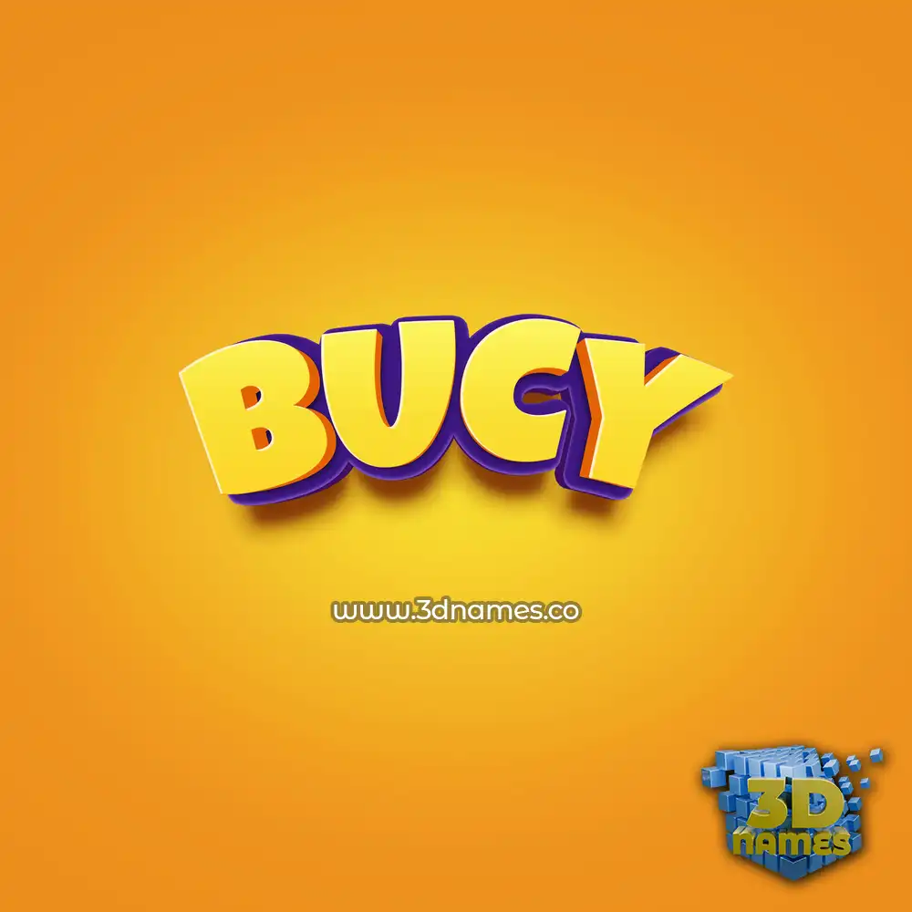 bucy in Orange Toon style - 3D name wallpaper