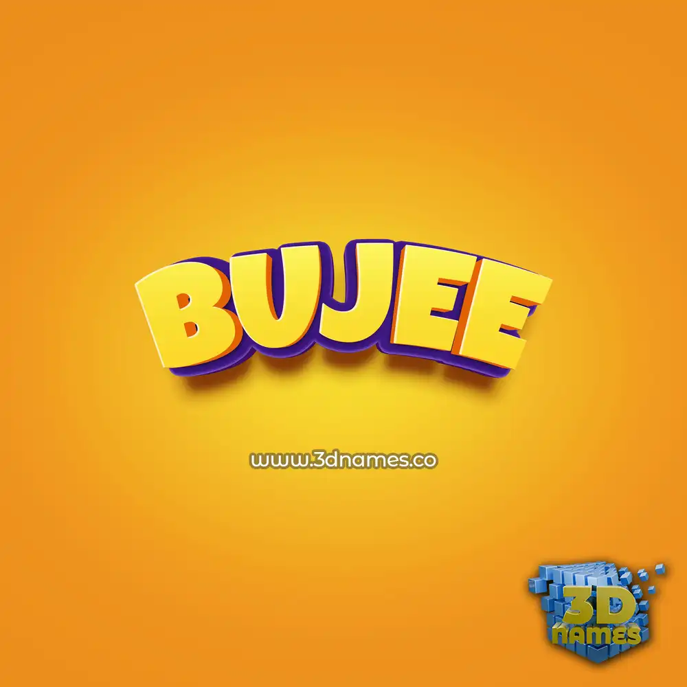 bujee in Orange Toon style - 3D name wallpaper
