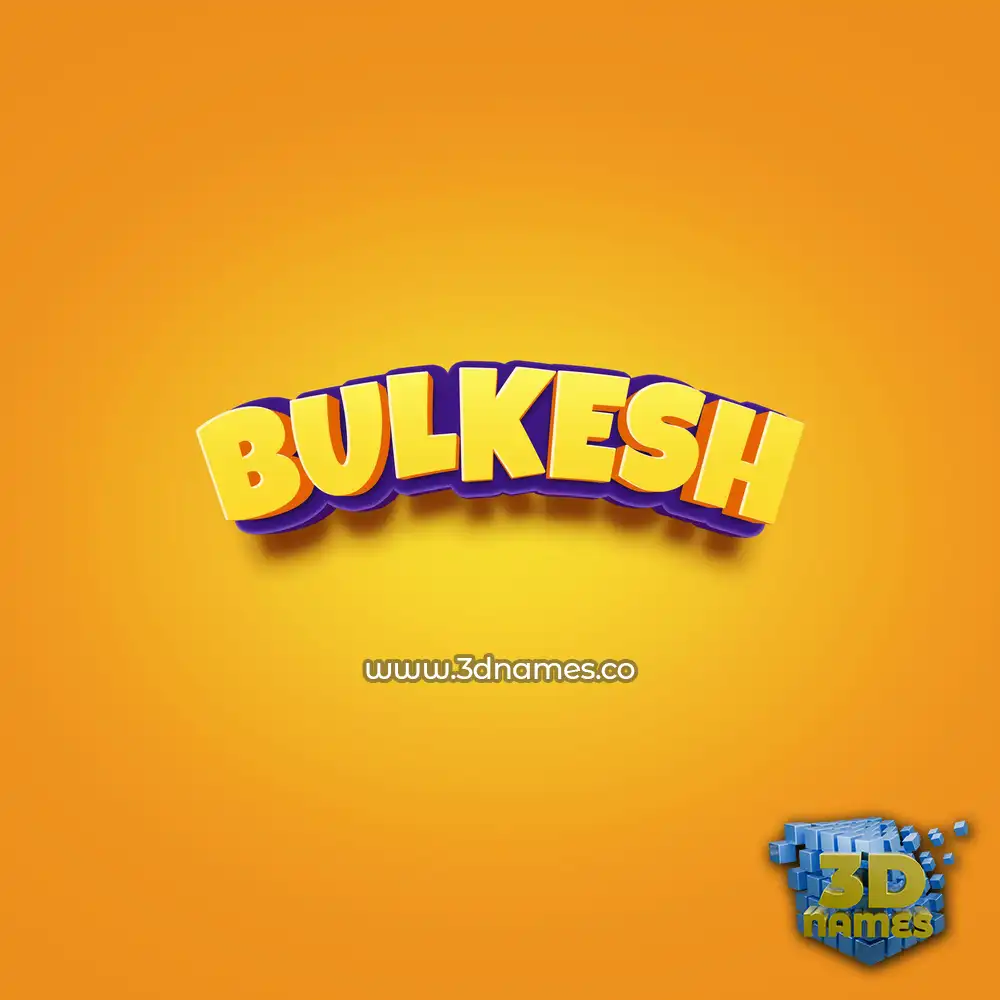 bulkesh in Orange Toon style - 3D name wallpaper