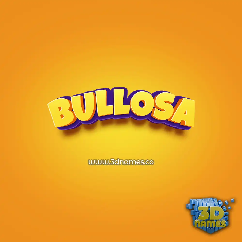 bullosa in Orange Toon style - 3D name wallpaper