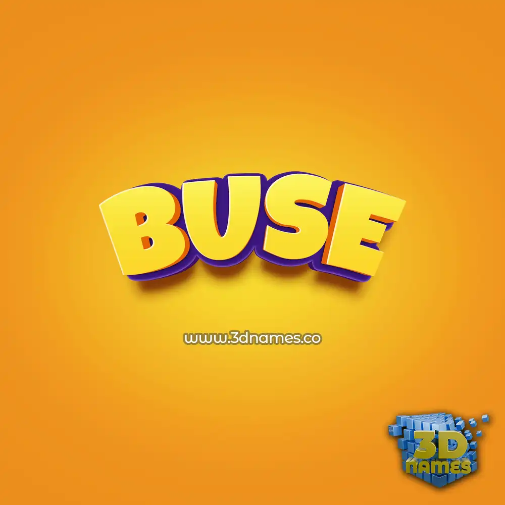 buse in Orange Toon style - 3D name wallpaper