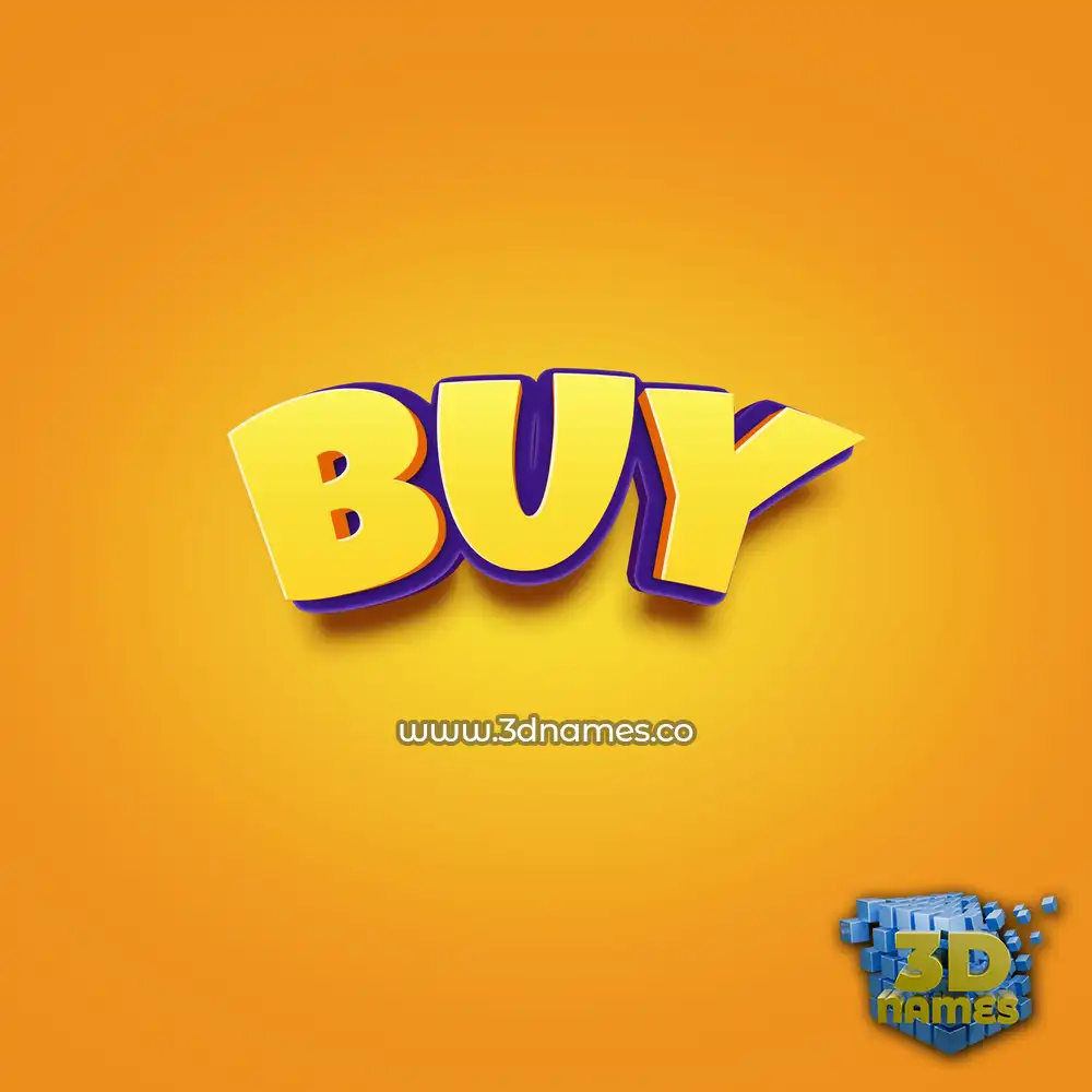 buy in Orange Toon style - 3D name wallpaper