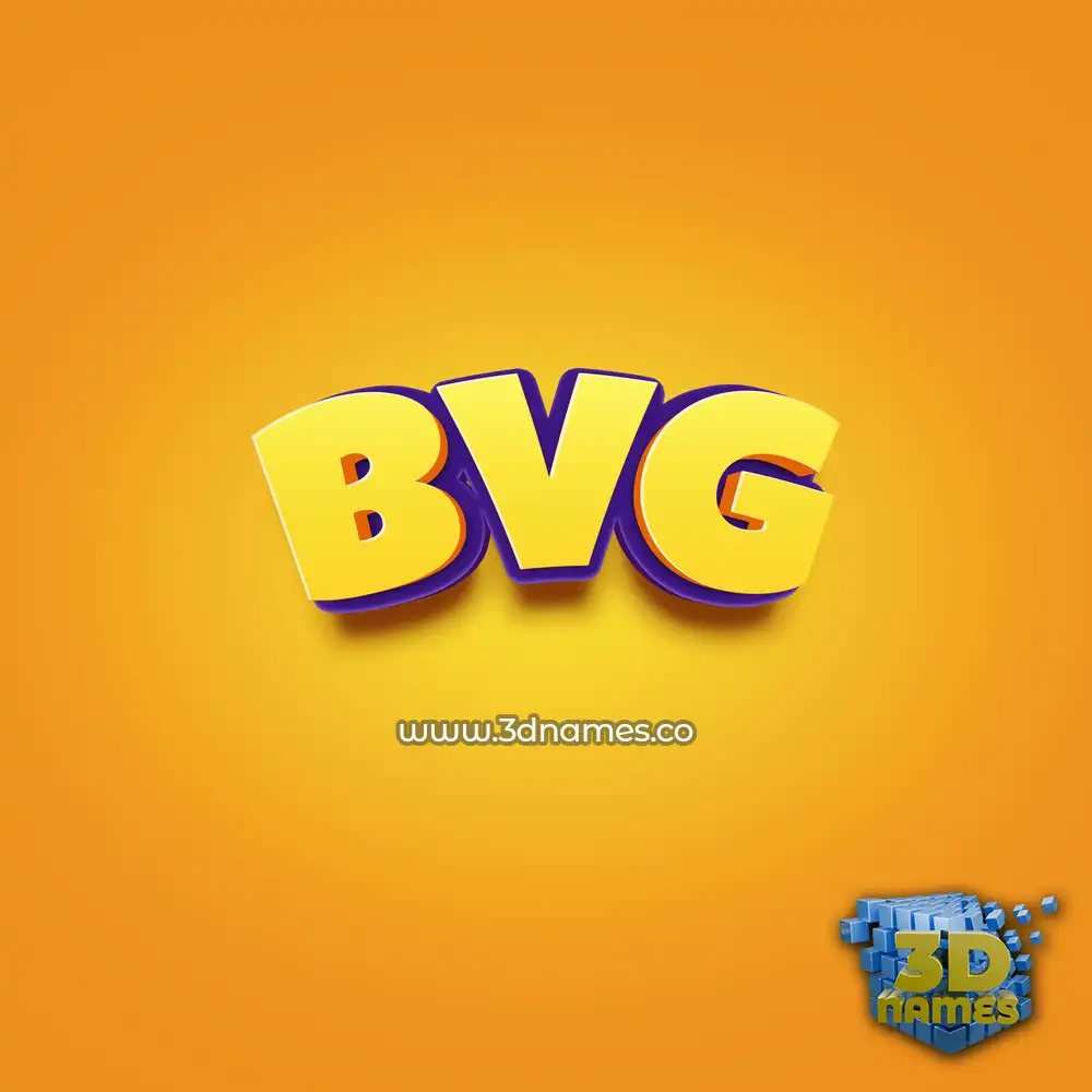 bvg in Orange Toon style - 3D name wallpaper
