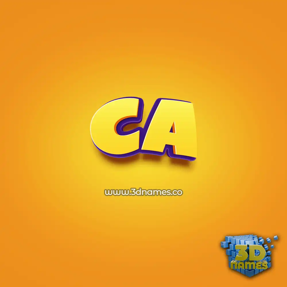 ca in Orange Toon style - 3D name wallpaper