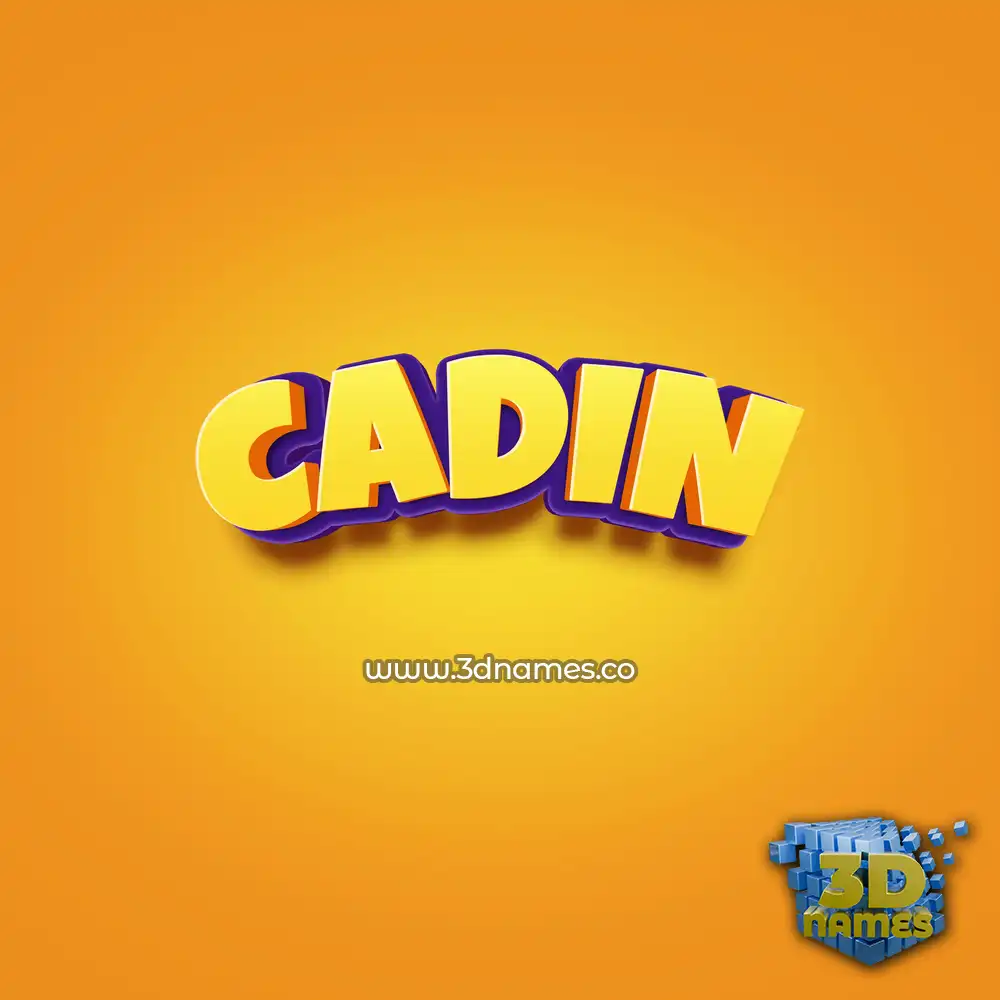 cadin in Orange Toon style - 3D name wallpaper