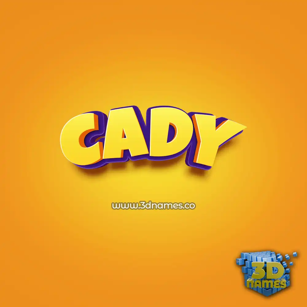 cady in Orange Toon style - 3D name wallpaper