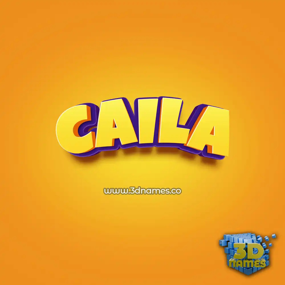caila in Orange Toon style - 3D name wallpaper