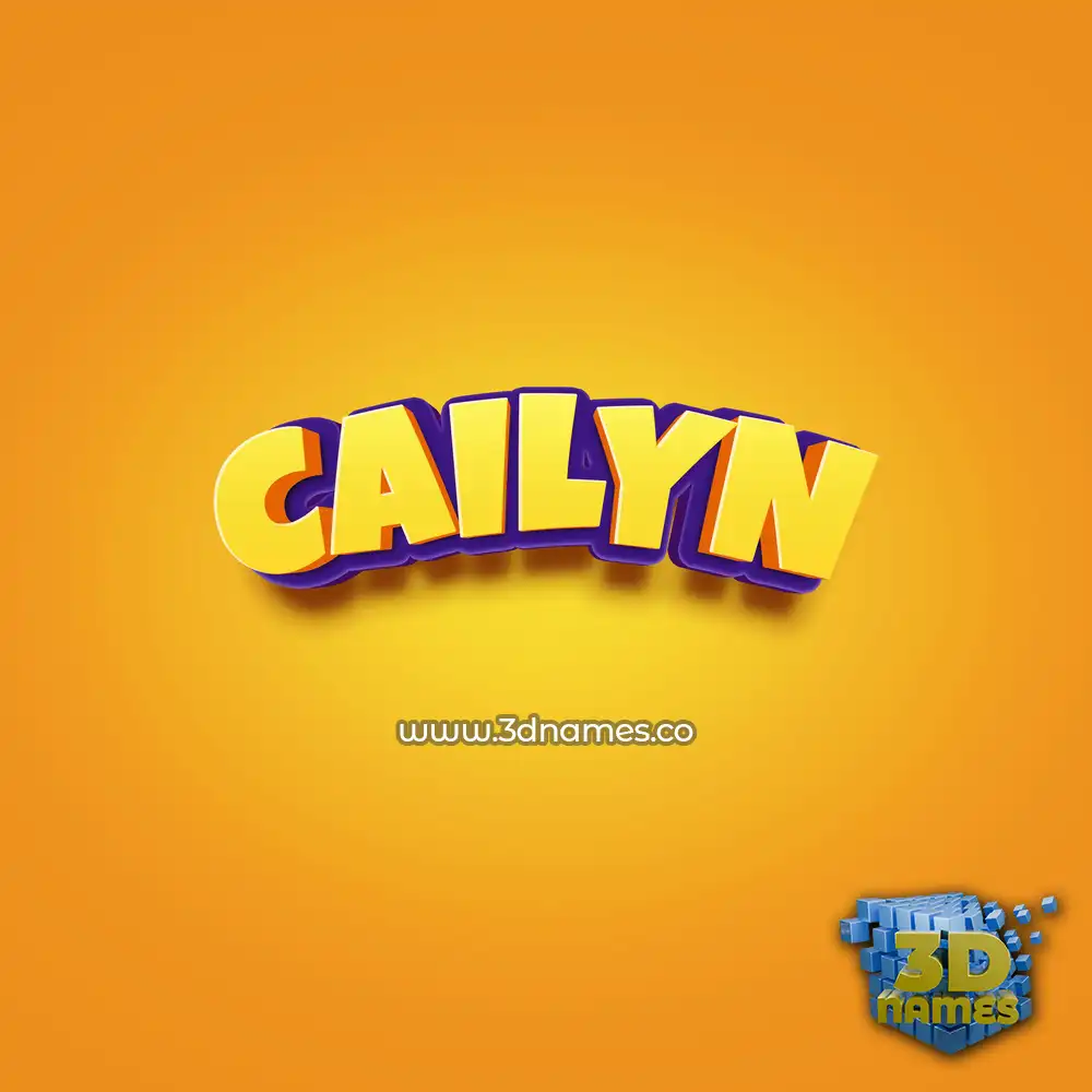 cailyn in Orange Toon style - 3D name wallpaper