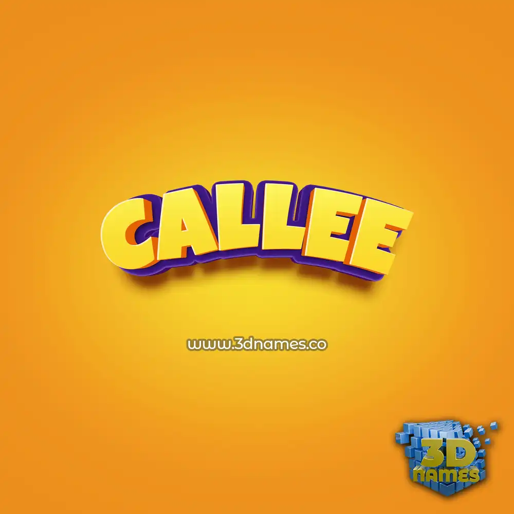 callee in Orange Toon style - 3D name wallpaper