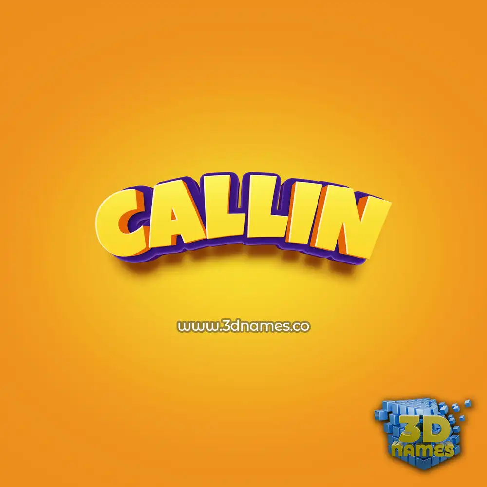 callin in Orange Toon style - 3D name wallpaper