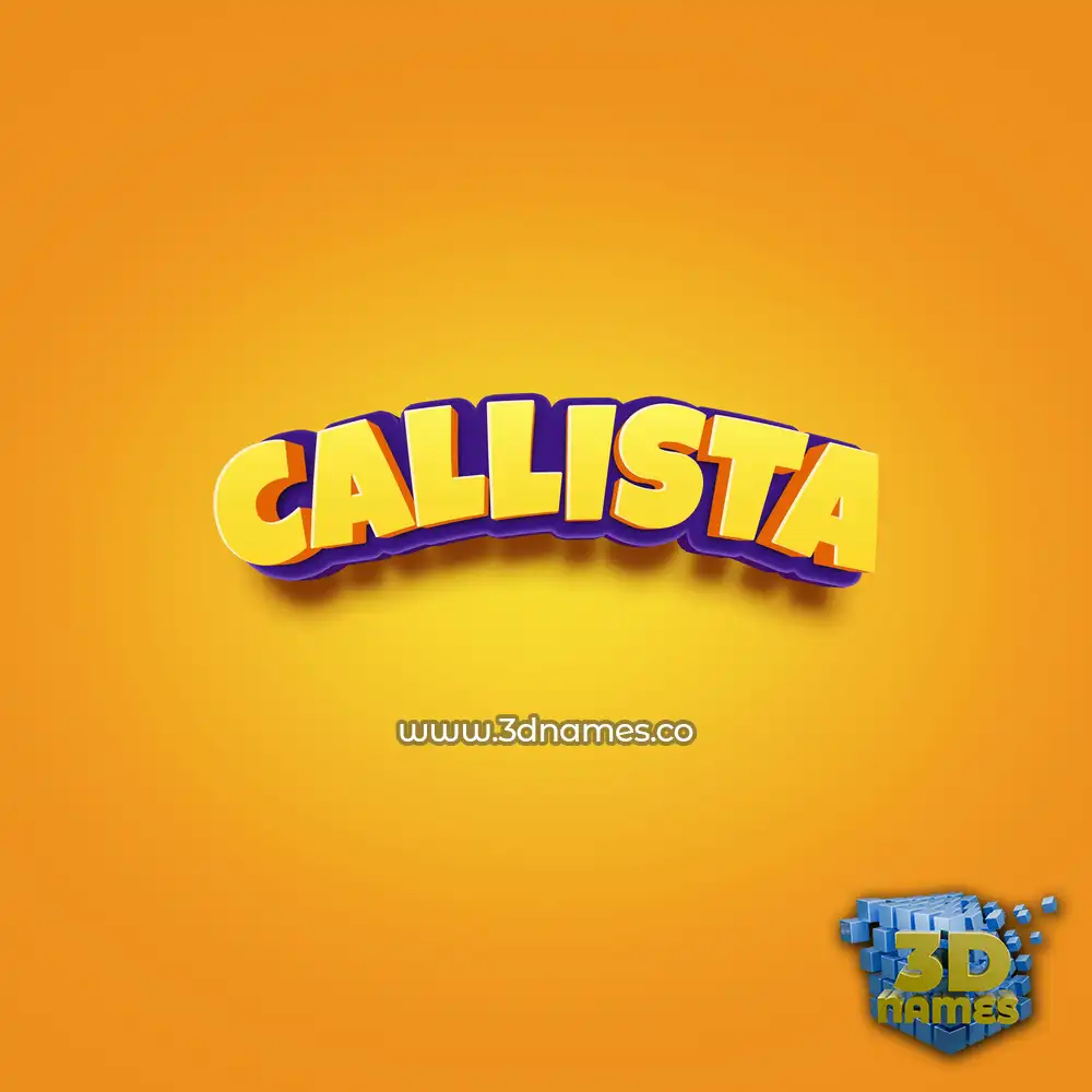callista in Orange Toon style - 3D name wallpaper