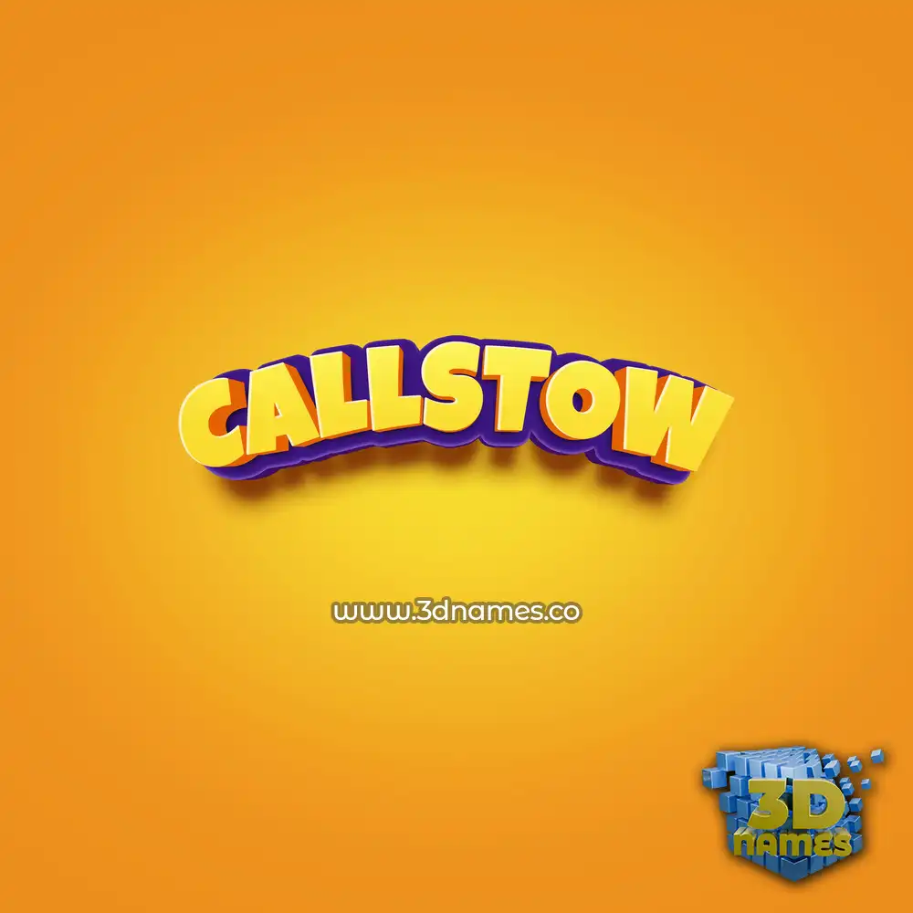 callstow in Orange Toon style - 3D name wallpaper