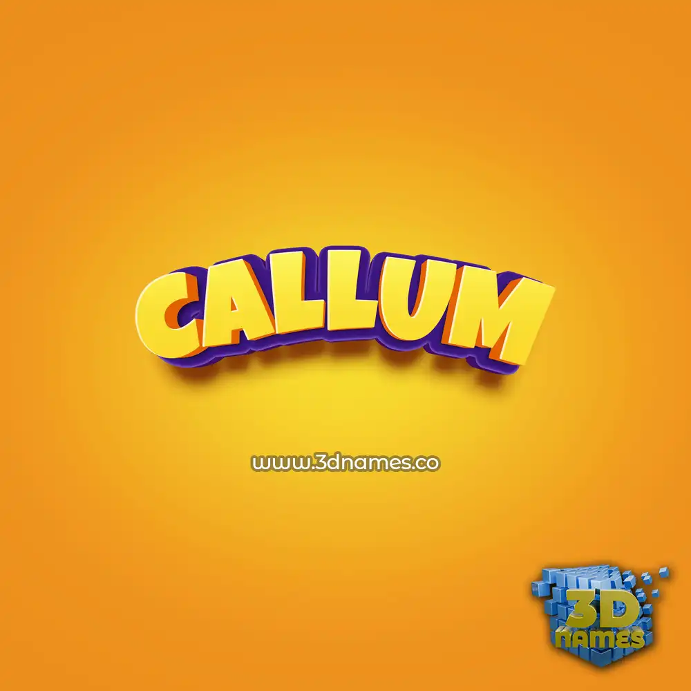 callum in Orange Toon style - 3D name wallpaper