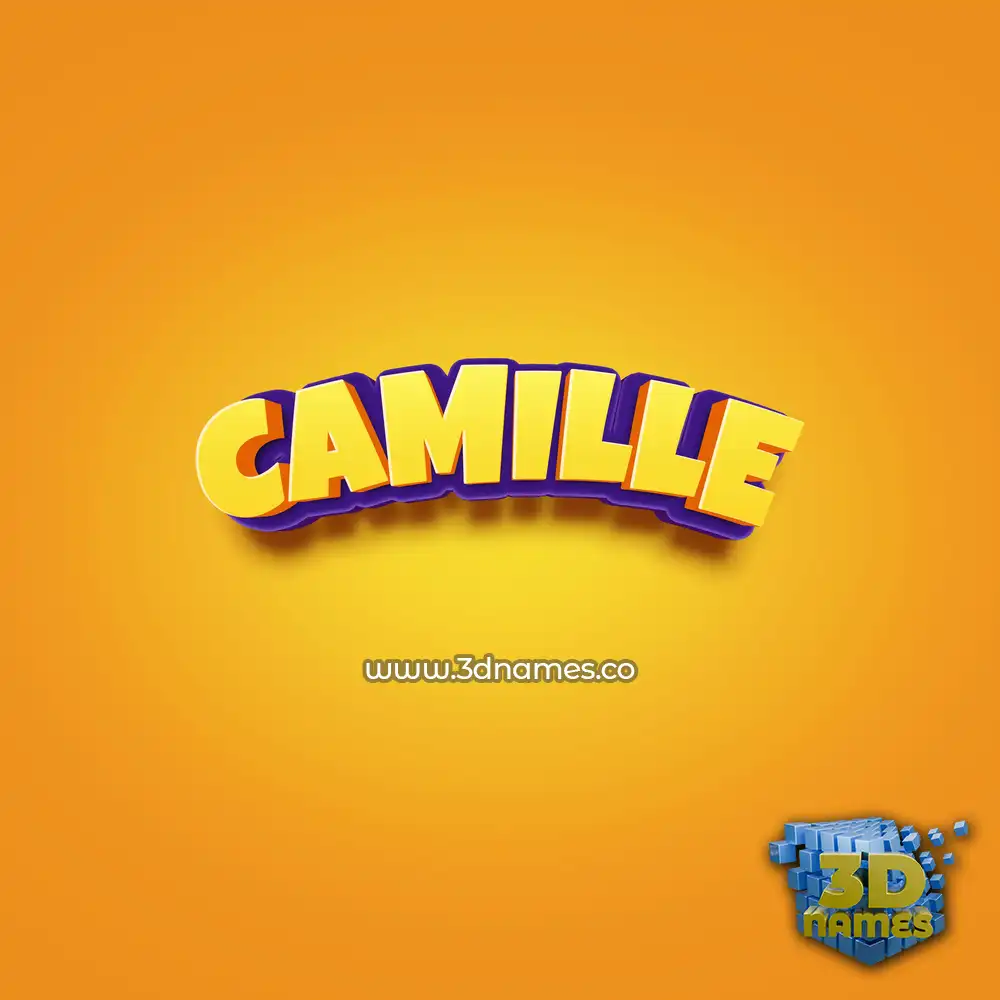 camille in Orange Toon style - 3D name wallpaper