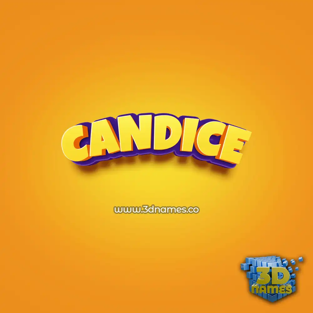 candice in Orange Toon style - 3D name wallpaper