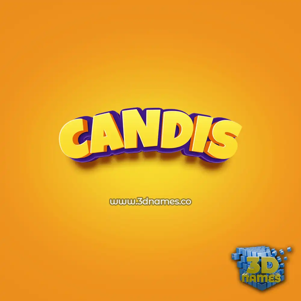 candis in Orange Toon style - 3D name wallpaper