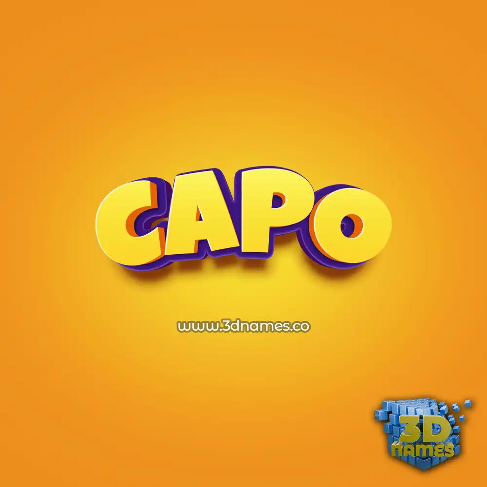 capo in Orange Toon style - 3D name wallpaper