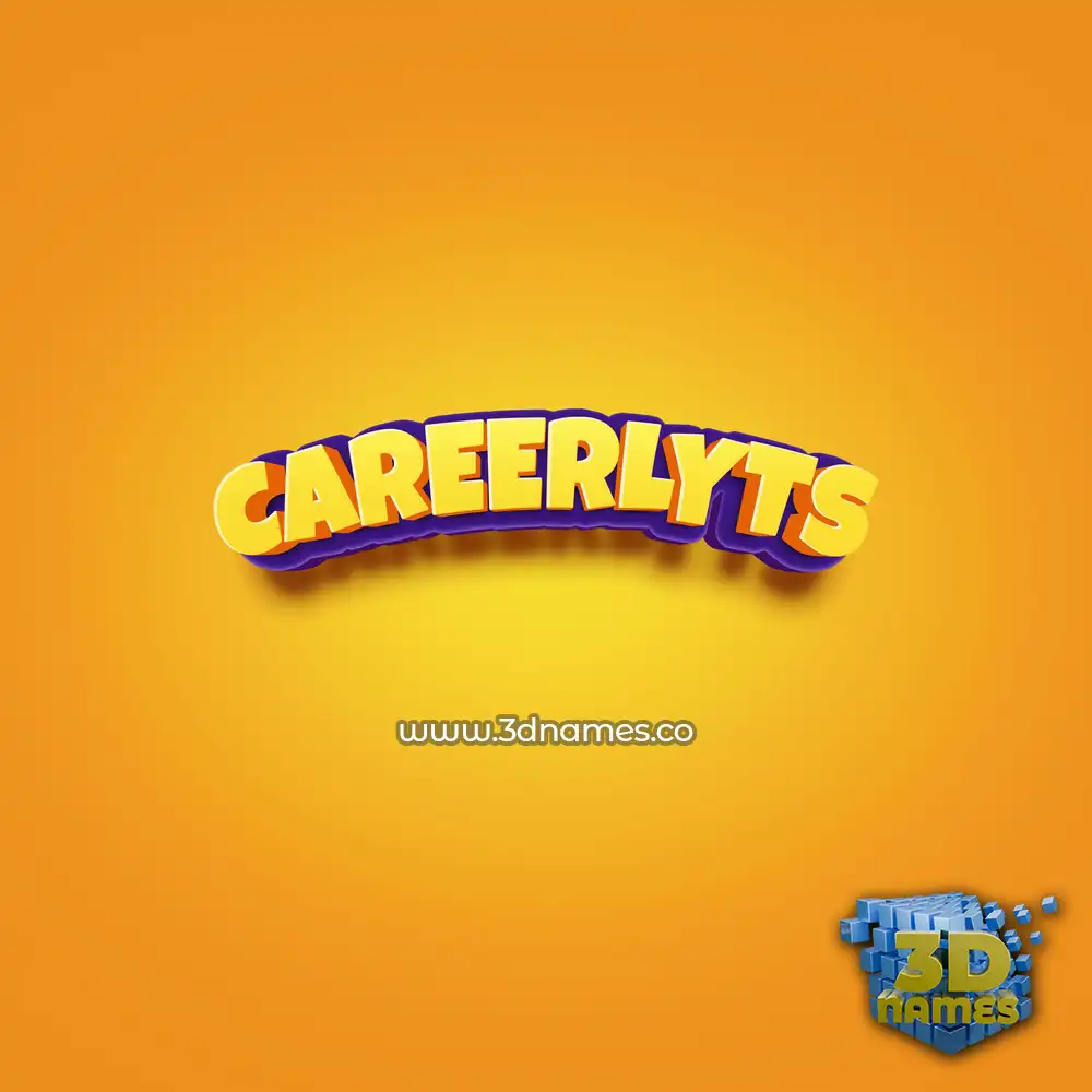 careerlyts in Orange Toon style - 3D name wallpaper