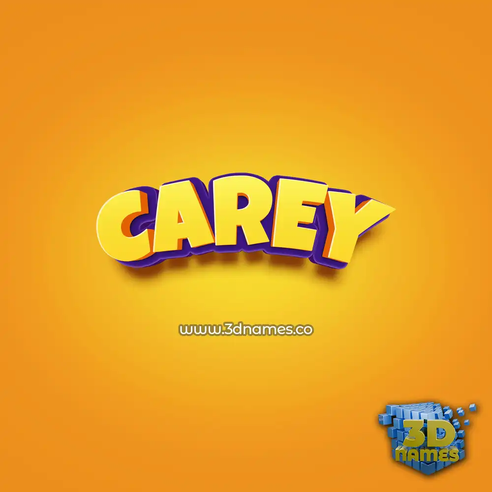 carey in Orange Toon style - 3D name wallpaper