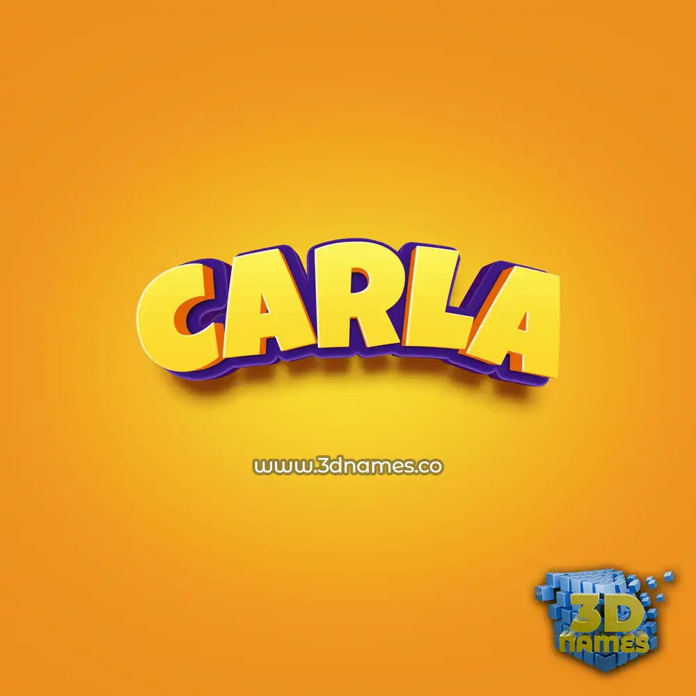carla in Orange Toon style - 3D name wallpaper