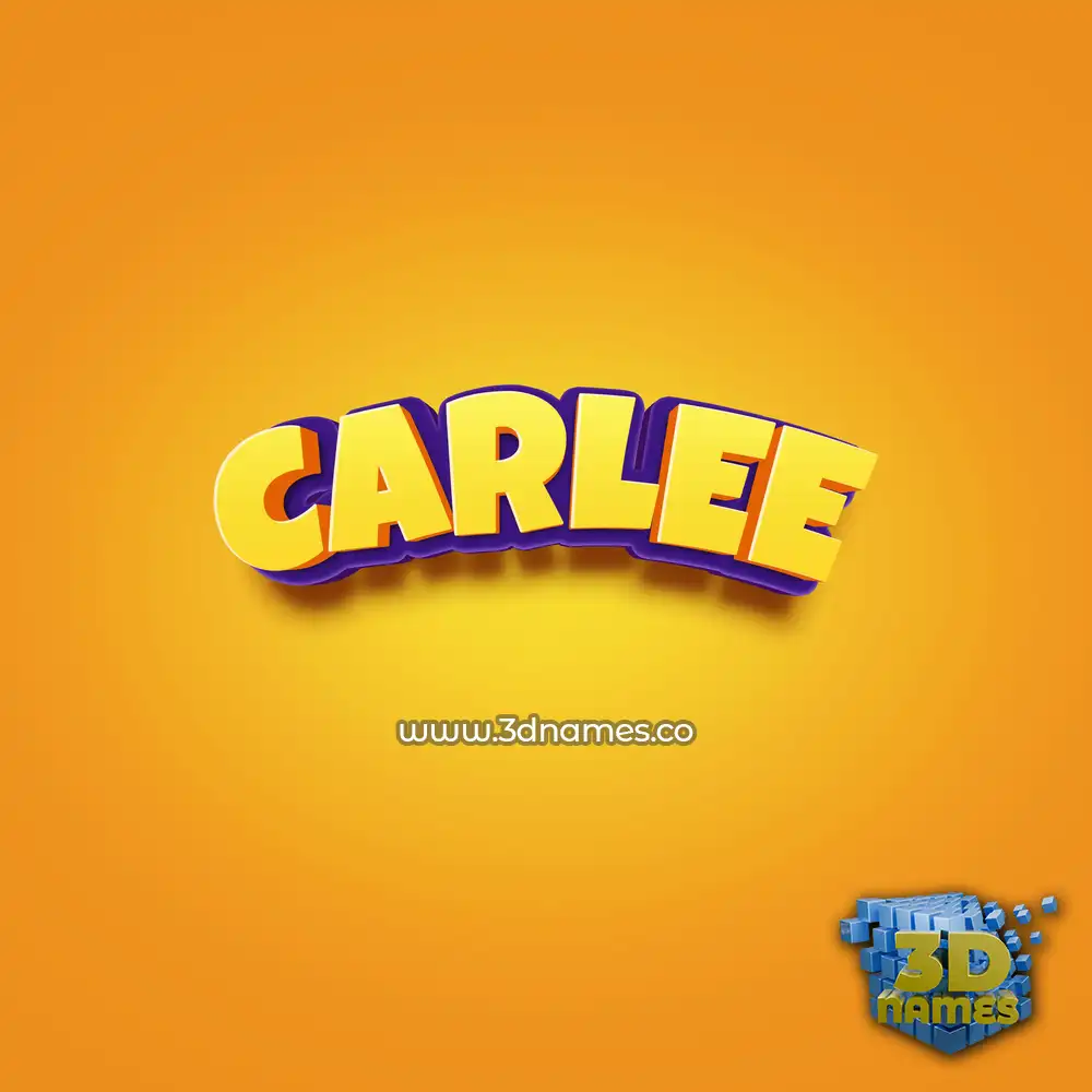 carlee in Orange Toon style - 3D name wallpaper